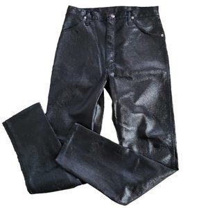 Leather Wrangler Jeans 31 x 34